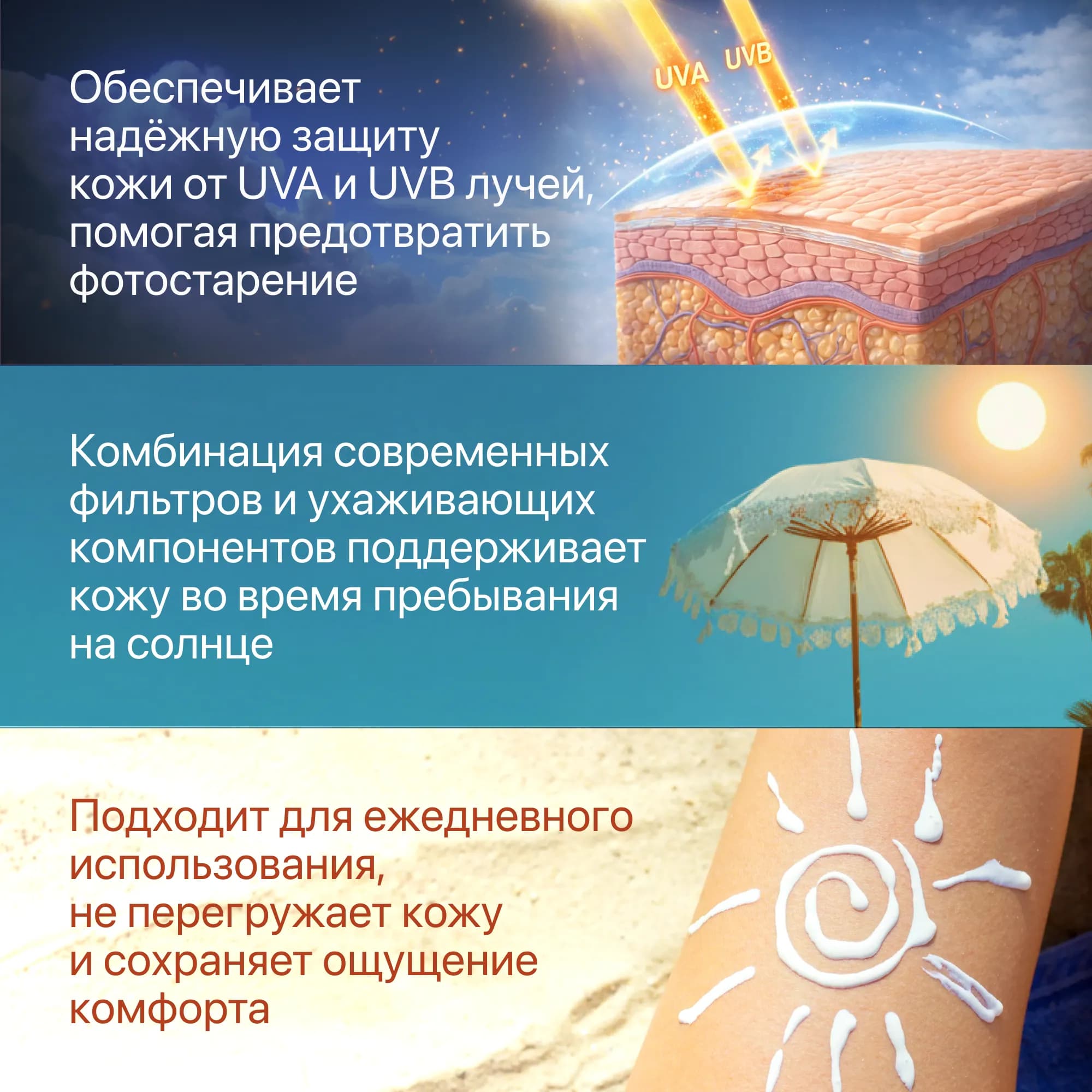 Солнцезащитный крем SPF 50+ для лица